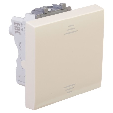4405112 | Переключатель одноклавишный модульный, "Avanti", "Ванильная дымка", 2 модуля-1