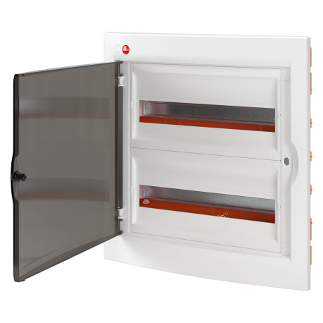 81736 | Щиток встраиваемый с дверцей 36 мод., IP41, белый, с усил. клем.блок. 2х87312-2