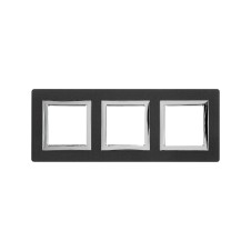 Рамка из алюминия, "Avanti", черная, 6 модулей