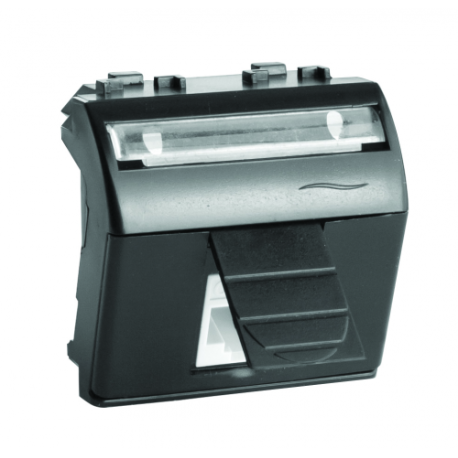 77102N | HDMI со шторкой, Brava, черная, 2мод