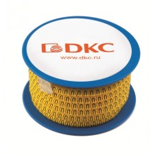 Колечко маркировочное ''/'', 2.5-4мм. черное на желтом