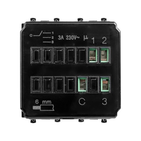 4402172 | Механизм управления вентиляторами модульный, "Avanti", "Черный квадрат", 2 модуля-2