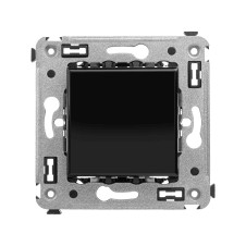 Кнопка одноклавишная в стену, Avanti, Черный квадрат