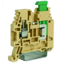 Проходной зажим винт (4 кв. мм) - прорезание изоляции (1,5 кв. мм) Бежевый