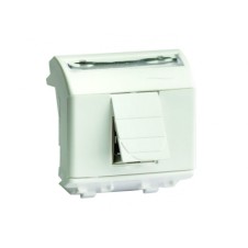 Ком.роз. RJ45 кат.6A (8P8C, Hyperline, Dual IDC: 110&Krone) Brava, слон.кость, 2мод