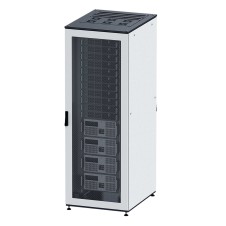 Собранный напольный 19" IT-CQE, 47U 600х600 двери перф/перф, RAL7011/7035