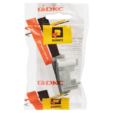 4400151 | Кнопка модульная, "Avanti", "Белое облако", 1 модуль-4