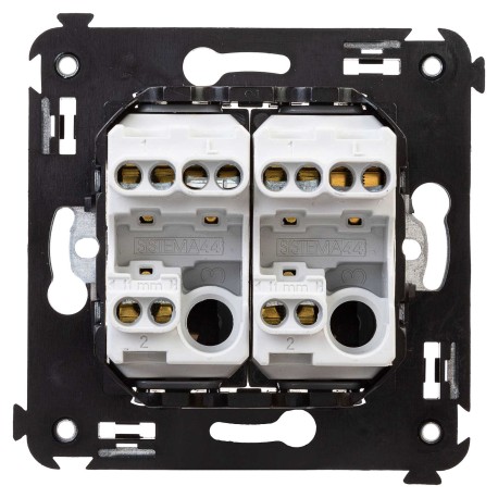 4400114 | Переключатель двухклавишный в стену, "Avanti", "Белое облако"-2