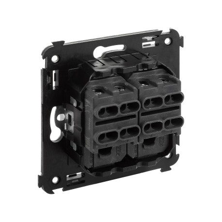 4404124 | Инвертор двухклавишный в стену, Avanti, Закаленная сталь-3