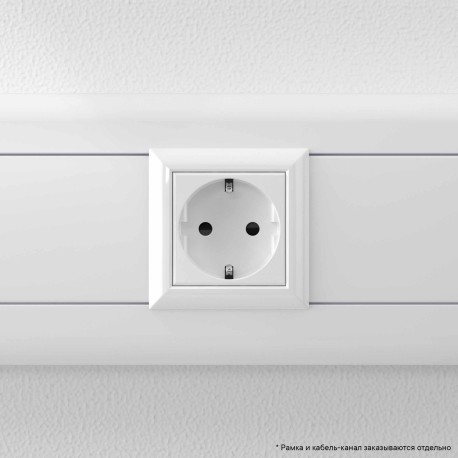 4400002 | Розетка модульная, 2P+E, с з/ш, "Avanti", "Белое облако", 2 модуля-5