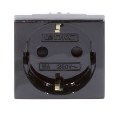 Розетка силовая, ''Viva'', 2 мод., цвет че