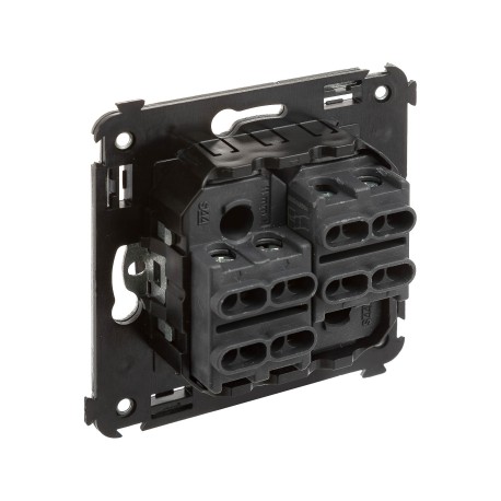 4402124 | Инвертор двухклавишный в стену, Avanti, Черный квадрат-3