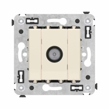 Розетка TV оконечная в стену, Avanti, Ванильная дымка
