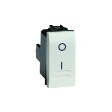 Двухполюсный выключатель, белый, 1мод.