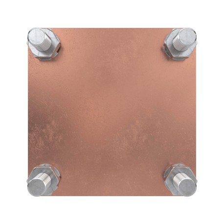 NG3101CU | Соединитель пруток-полоса с разделительной пластиной, 57x80 мм, мед-3