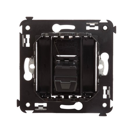 4412403 | USB 2.0 розетка одинарная в стену, тип А-А, Avanti, Черный матовый-2