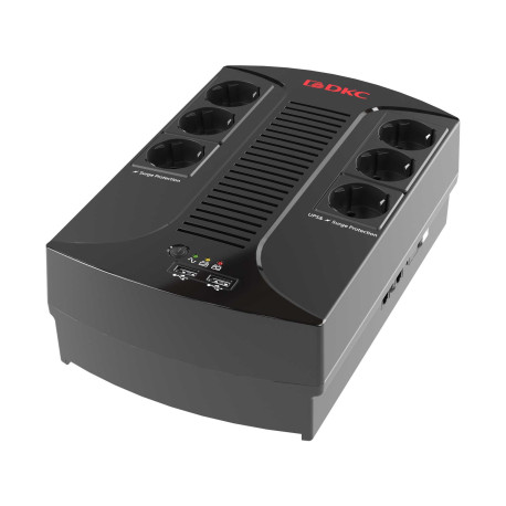 INFOPDU800 | Линейно-интерактивный ИБП, Info, 800VA/480W, 6xSchuko, USB для зарядки (2), USB + RJ11, 1x8Aч