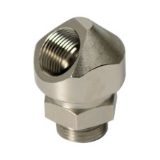 Поворотный адаптер 45° M63x1,5, IP68/IP67, никелированная латунь