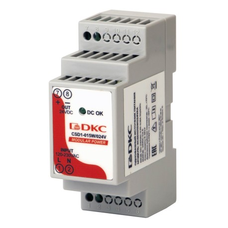 XCSD1015W024VAA | Источник питания "MODULAR POWER", однофазный, 15Вт, 0.6А, 24В