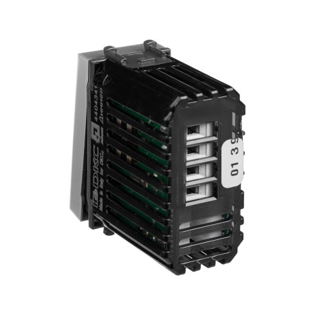 4404341 | Диммер кнопочный модульный для LED ламп, "Avanti", "Закаленная сталь", 1модуль-3