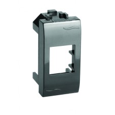 Адаптер для информационных разъемов Keystone, черный, 1мод.