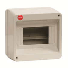 Щиток настенный без дверцы 8 мод., IP40, серый, с клеммным блоком 1х87508 и замком