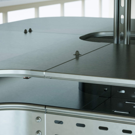 35524 | Крышка на лоток с заземлением осн.200, L=3000, 0.6мм-2