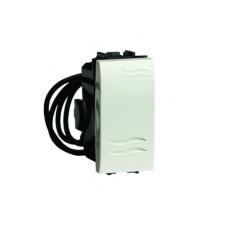 Переключатель с подсветкой, слоновая кость, 1мод.