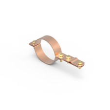 Хомут на металлические трубы, D80-160, медь