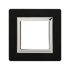 Рамка из алюминия, "Avanti", черная, 2 модуля