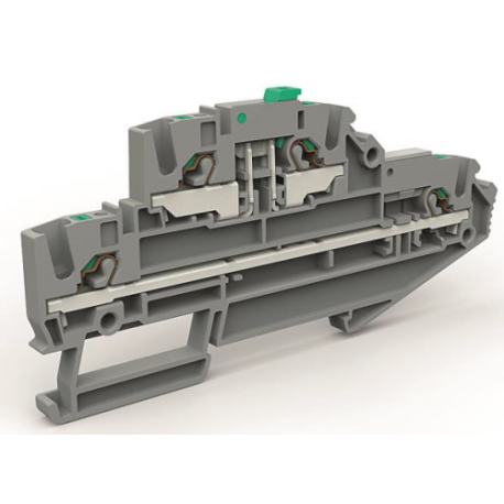 ZEFDS210GR | Двухуровневая клемма с размыкателем на 2,5 кв.мм