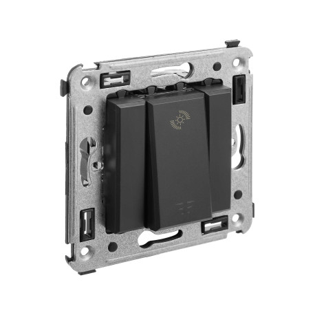 4412343 | Диммер кнопочный в стену для LED ламп, Avanti, Черный матовый-1