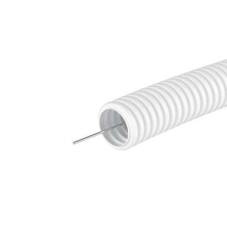 81832 | Труба ПЛЛ гибкая гофр. не содержит галогенов д.32мм, ПВ-0, с протяжкой,25м, цвет белый-2