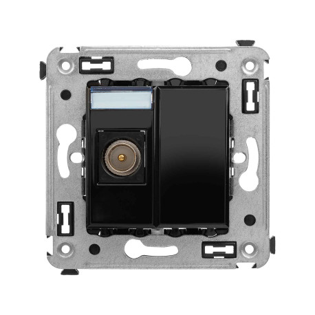 4402503 | Розетка TV оконечная в стену, "Avanti", "Черный квадрат"