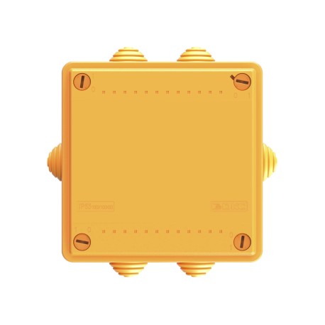 FSB11404 | Коробка ответвительная FS пластиковая с кабельными вводами, 100х100х50мм, 4р, 6A, 4мм2, IP55-3