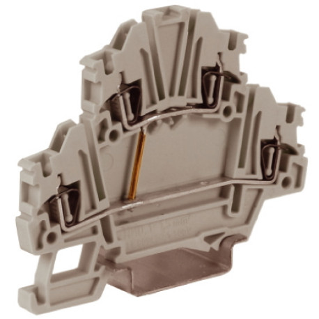 ZHD120GR | HMD.1/CIGR, 2-х уровневый проходной зажим, серый, 1,5 кв.мм с постоянной перемычкой