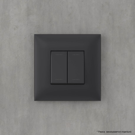 4412124 | Инвертор двухклавишный в стену, Avanti, Черный матовый-5