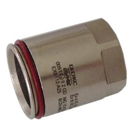 EX6112-A50 | Муфта взрывозащищенная Ex e труба-коробка с внутренней резьбой, DT50мм, M50x1.5, латунь никелированная, IP66/67