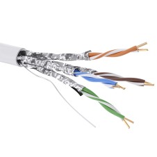 Кабель CAT 6, U/FTP, нг(А)-HF, бухта 305м, белый