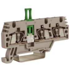 HMM.2/1+2/SGR, проходной зажим, 1 ввод/2 вывода, серый 2,5 кв.мм, с размыкателем