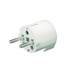 Вилка кабельная, бытовая с боковым вводом кабеля. Черная. IP20 16А 2P+E 230В