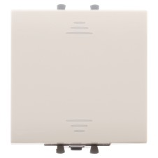 Выключатель одноклавишный модульный, "Avanti", "Ванильная дымка", 2 модуля