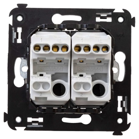 4405104 | Выключатель двухклавишный в стену, "Avanti", "Ванильная дымка"-2