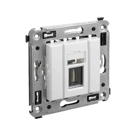 4400403 | USB 2.0 розетка одинарная в стену, тип А-А, Avanti, Белое облако-1