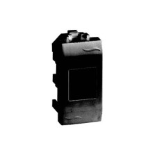 TV розетка оконечная (прямое кабельное соединение), черная, 1мод.