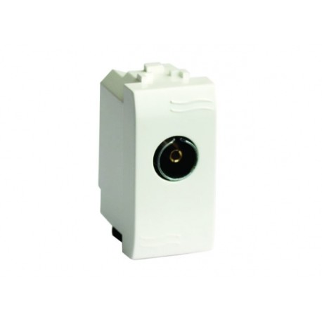 76581B | TV розетка без согласующего сопротивления (проходная), белая, 1мод.
