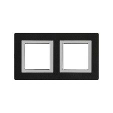 Рамка из алюминия, "Avanti", черная, 4 модуля