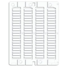 Маркировка для провода, жесткая, для трубочек. 4х15мм. Белая