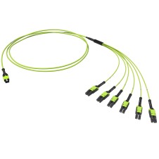 Оптическая разветвительная сборка 12ОВ 50/125 OM5, 1xMTP PRO(12)/6хLC Duplex Uniboot, 3м (предустановленная конфигурация: MTP Male , тип полярности - прямая (Tx-->Rx)