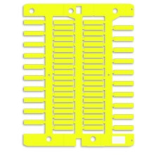 Маркировка для провода, жесткая, для трубочек. 4х18мм. Желтая